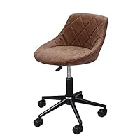 黒脚タイプ デスクチェア キャスター付き 椅子 WY-523C 回転 昇降式 チェア キッチン (ダークブラウン) デスクチェア WY-523C 黒脚 キャスター付き 椅子 スツール