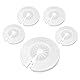 WeddHuis 5 Stück Heizungsrohr Rosette, Klapprosette Rohrabdeckung für Warm- und Kaltwasserrohre, Gasrohre und Leitungsrohre, Universal 30-55 mm, Weiß