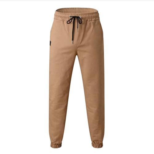 Mens Jogger Pants Lightweight Casual Cotton Drawstring Cargo Pants Hiking Outdoor Twill Track Jogging Sweatpants3
