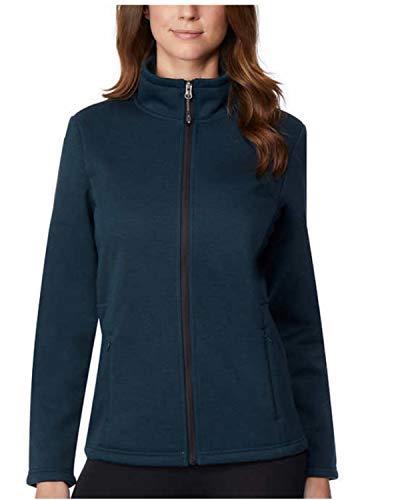 32 DEGREES Womens Fleece Tech Cozy Lined Zip Jacket (H Winter Forest, Medium)