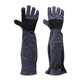 Genérico Guantes De Manipulación Para Gatos, 60 Cm Guantes De Protección AntiMordedura Versátiles Para Animales, Para Reptiles Serpientes Aves Ganado Aseo Canino