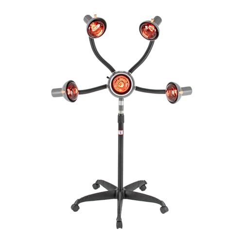 5 Heads Infrared Ray Lamp, Heat Therapy and Hair Color Processing Drying,Adjusting Height and Temperature Styling Perming Dryer