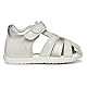 Geox Jungen Mädchen B MACCHIA Gir Sandal, White/Silver, 25 EU