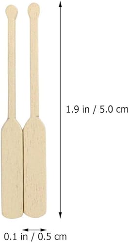 Miniatura 3 de Gadpiparty Casa de muñecas en miniatura con 100 piezas de remos, figuras de canoa, modelos de canoa, paleta de jardín de hadas para decoración de