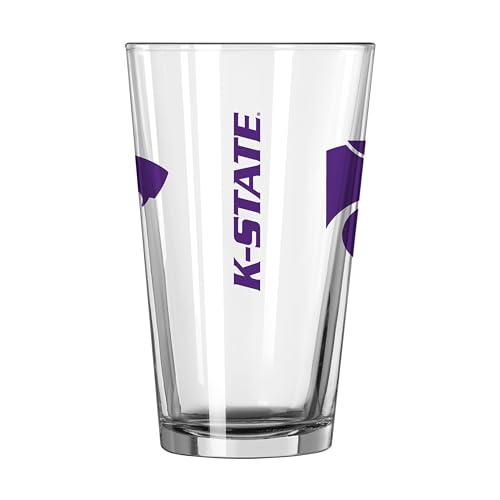 Image of Logo Brands NCAA 16 oz Pint Glass - Durable Glass With Bold Team Color- Chip-Resistant Rim Drinkware For Fans, Tailgates, Home Bars & Everyday Use