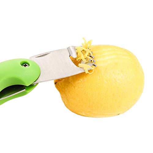 Sabo Lemon Citrus Reamer Juicer 4-in-1 Multitool with Zester Channel Knife Paring Knife for Cocktail and Bar