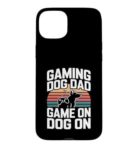 �������ȃQ�[���uDog Dad Game On Dog On Controller�v �X�}�z�P�[�X iPhone 15 Plus �p