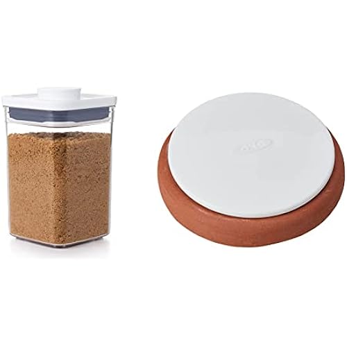 OXO Good Grips POP Container - Airtight Food Storage - 1.1 Qt for Brown Sugar and More,Transparent & Good Grips POP Container Brown Sugar Keeper