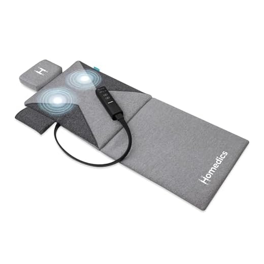 HoMedics Stretch Essentials - Esterilla para todo el Cuerpo con 3 Programas de Estiramiento, Plegable y Portátil - Ideal para Yoga, Pilates o Gimnasio en Casa - con Almohada para Mayor Comodidad