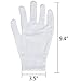 Amariver White Cotton Gloves, 6 Pairs 9.4'' Extra Large Size 12 Pcs Gloves