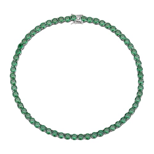 Collier maillons cubains strass étincelants style haute joaillerie