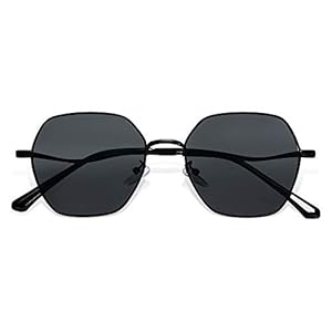 SOJOS Retro Hexagon Square Polarized Sunglasses for Women Men Vintage Hexagonal Polygon Shades SJ1101