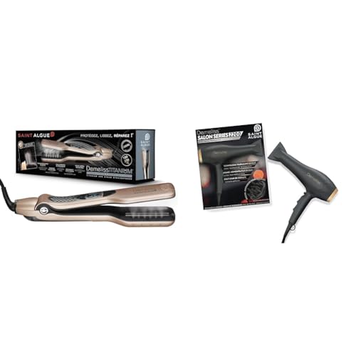 Demeliss, TITANIUM, Lisseur Vapeur + 1 Saint Algue, SALON SERIES 2200, Sèche-cheveux professionnel.