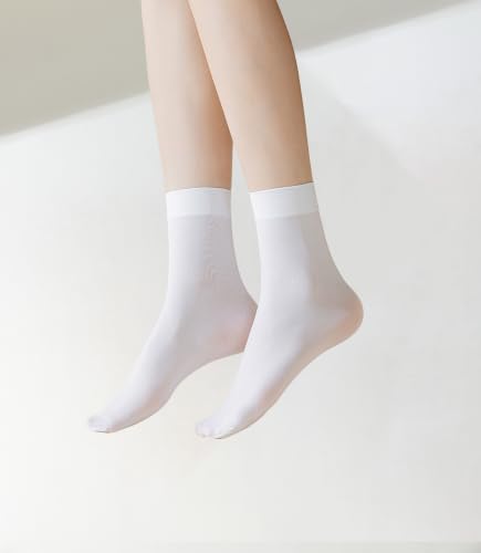 Image of Women's 50D Ankle High Sheer Stocking Socks | 50D, Reinforced Toe, Strechty Top Band, Breathable, Silky Smooth, Box Packing