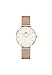 Daniel Wellington Petite Melrose Orologio Donna, 32mm, in Maglia, Oro Rosa