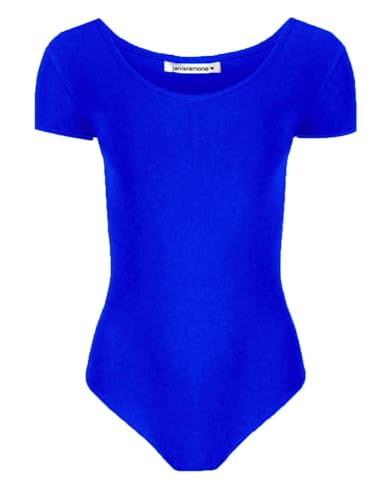 Justaucorps de gymnastique filles bleu marine en microfibre extensible pour enfant de 3-4 ans