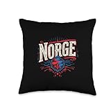 Norge Vintage Norwegian Throw Pillow