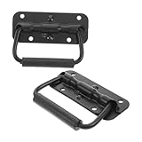TOPPERFUN 2pcs Heavy Duty Folding Pull Handle Stainless Steel for Toolboxes Industrial Equipment Comfortable Grip Space-Saving Design Construction