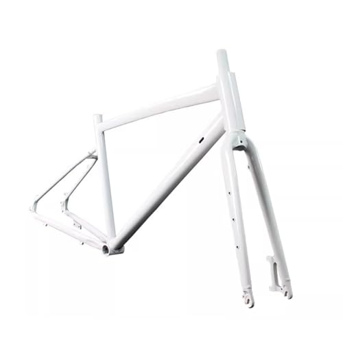 HOMSXPAC Cuadro de Bicicleta de Gravel de 700C con Frenos de Disco, Fabricado en aleación de Aluminio, para ciclocross, 48 cm, con Espacio Libre Interno para la Horquilla y Cierre rápido de