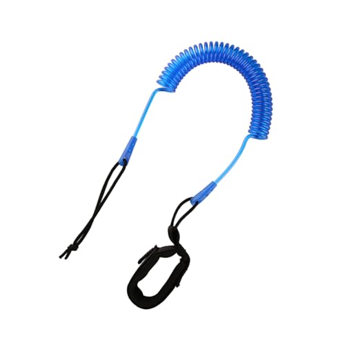 Ldbuejiaja Stand Up Paddle Board Leash Surfs Board Leashes Replacement Coiled SUPs Leash Leg Rope for Shortboard Longboards Foot Coiled Leash Kayak Accessories, Blue