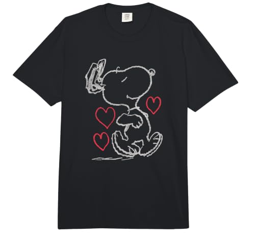 Corazones Snoopy Chalk Comfort Colors Adult Heavyweight T-Shirt