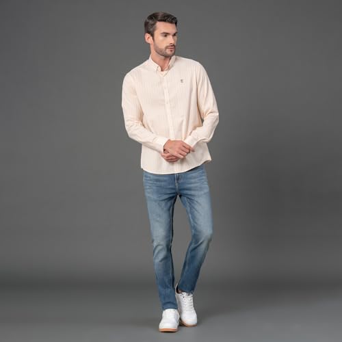 Image of Red Tape Striped Regular Fit Shirt For Men | Comfortable & Stylish