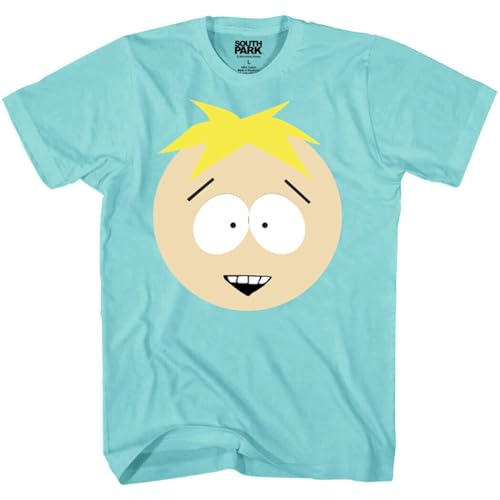 Changes South Park Butters Big Face Costume T-Shirt (Medium) Powder Blue