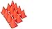 Oojami 18 Orange Plastic Traffic Cones with Carry On Bag