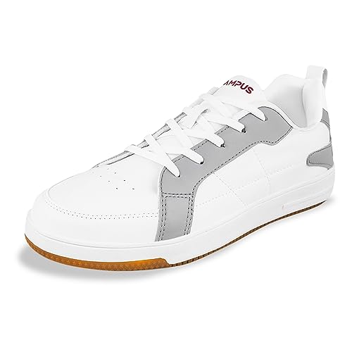 Campus Men's OG-07 WHT/L.Gry Sneakers - 7UK/India OG-07, White