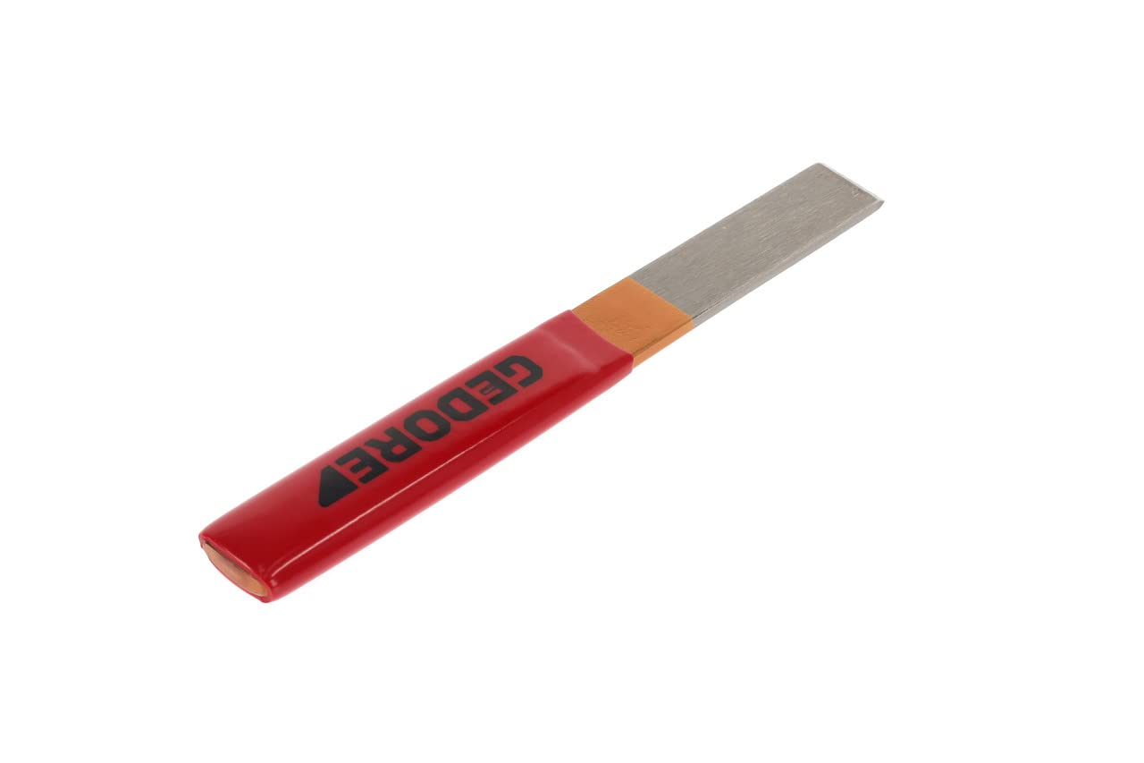 GEDORE Scalpello Elettricista, Scalpello Muratore, con Impugnatura di Plastica, Angolazione Punta 60°, Punta Larga 26 mm, Lungo 240 mm, Acciaio Temprato, 104 P