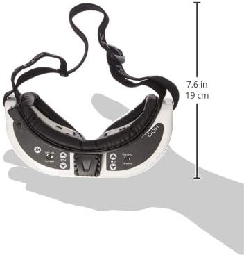 Dimensions of Fat Shark HDO FPV Goggles, showing 7.6 inches (19 cm) length