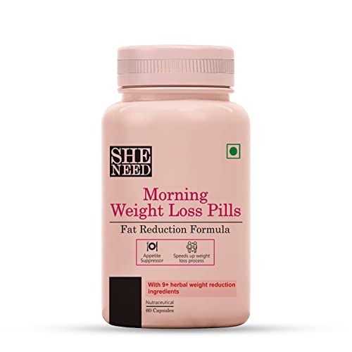 SheNeed Morning Weight Loss Pills With Fat Reduction Formula For Daily Calorie Burn With Garcinia Cambogia, Green Tea Extract And Black Tea Extract For Men & Women, Vegan – 60 Capsules SheNeed Morning Weight Loss Pills With Fat Reduction Formula For Daily Calorie Burn With Garcinia Cambogia, Green Tea Extract And Black Tea Extract For Men & Women, Vegan – 60 Capsules