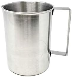 Edu-Labs Stainless Steel Lab Beakers, Griffin-Style (250 mL with Lip)