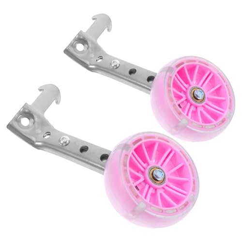 Juego de Ruedas de Entrenamiento para Bicicleta con Estabilizador, Ruedas Auxiliares Reforzadas, Rosa, Apto para Bicicletas de Velocidad Única miniatura 1