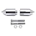 HTTMT- Chrome (Left & Right Sides) Aluminum Spike Frame Sliders Crash Protectors Compatible With CBR 929 954 RR 2000-2003 [P/N: MT290-036-CD]
