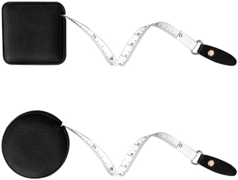Tape Measure for Body Measuring Medical Body Cloth Tailor Craft Dieting Measuring Tape, 60 Inch/1.5 M Dual Sided Measuring Tape for Body Fabric Sewing（2 Pieces，Black）
