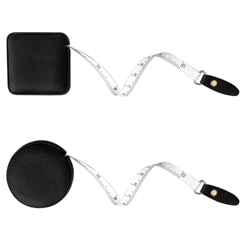 Tape Measure for Body Measuring Medical Body Cloth Tailor Craft Dieting Measuring Tape, 60 Inch/1.5 M Dual Sided Measuring Tape for Body Fabric Sewing(2 Pieces,Black)