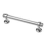 Alzassbg 10 Pack Polished Chrome Cabinet Pulls, 5 Inch(128mm) Hole Centers Cabinet Handles Kitchen Hardware Straight Bar for Cabinets and Drawer AL3082CP