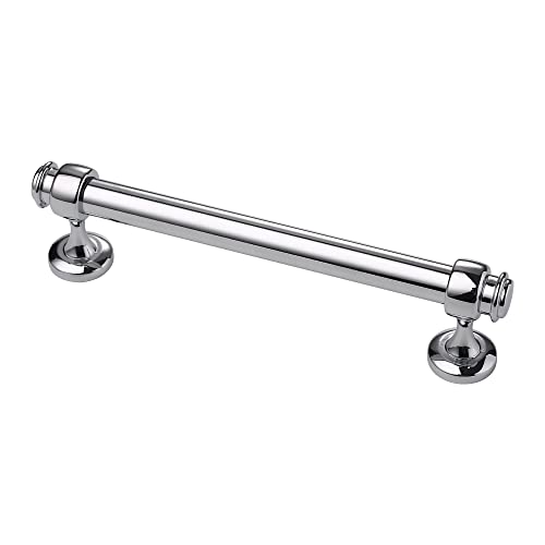 Alzassbg 10 Pack Polished Chrome Cabinet Pulls, 5 Inch(128mm) Hole Centers Cabinet Handles Kitchen Hardware Straight Bar for Cabinets and Drawer AL3082CP