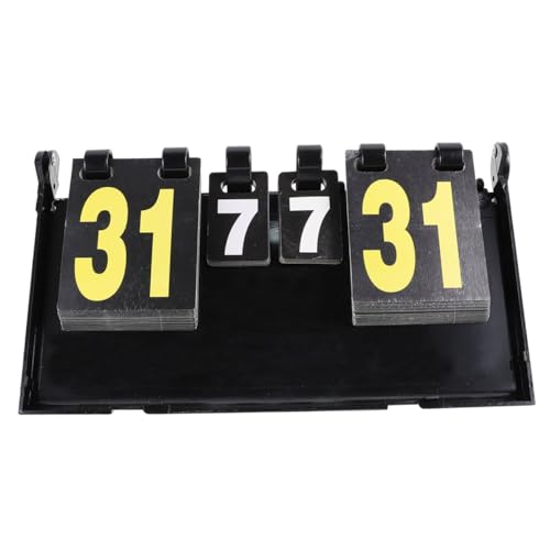 Marcador deportivo de mesa FAVOMOTO, flipper para baloncesto, voleibol y tenis de mesa, fácil de usar y limpiar, color negro