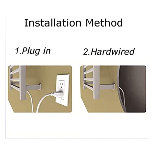 Porte-serviettes chauffant électrique blanc simple à installer pour hôtel - 5