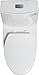 1.1/1.6 GPF Dual Flush 1-Piece Elongated Toilet with Soft-Close Seat, Sleek Design, Water-Saving & Comfort Enhanced, Perfect for Modern Bathroom Upgrade (15 1/8 Inch,Gloss White)