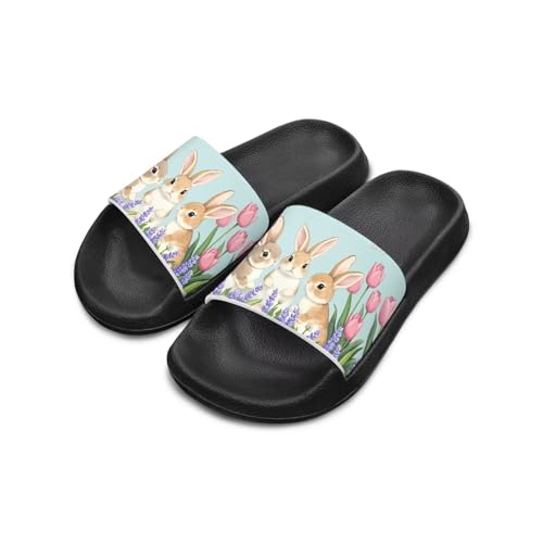 Image of Boy & Girls Slide Sandals Kids Shower Shoes Non Slip Summer Slippers Beach Sandals