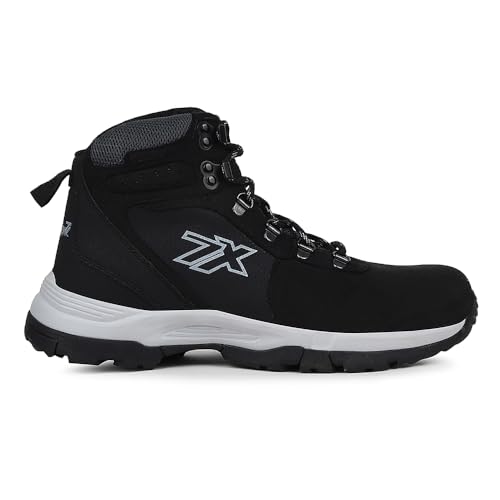 Image of Liberty Leap7x Platinum-E Men Sports High Ankle Trekking Shoes - Black & Brown | Comfortable and Durable | Suitable for Walking, Running, Outdoor and Hiking Footwear for Man | Cushioned Footbed