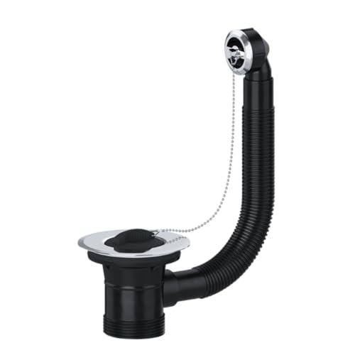 Kitchen Sink Waste Kit Plug & Chain with Overflow 40mm 1.5 Inch - Hulthor