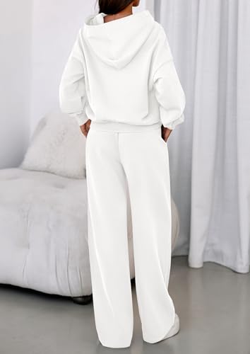 Image of PRETTYGARDEN Womens Sweatsuits 2 Piece Set 2026 Casual Winter Long Sleeve Hoodie Loose Wide Leg Sweatpants Fall Tracksuit