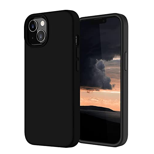 Image of LIRAMARK Liquid Silicone Soft Back Cover Case for Apple iPhone 13 Mini (5.4 Inch) (Black)