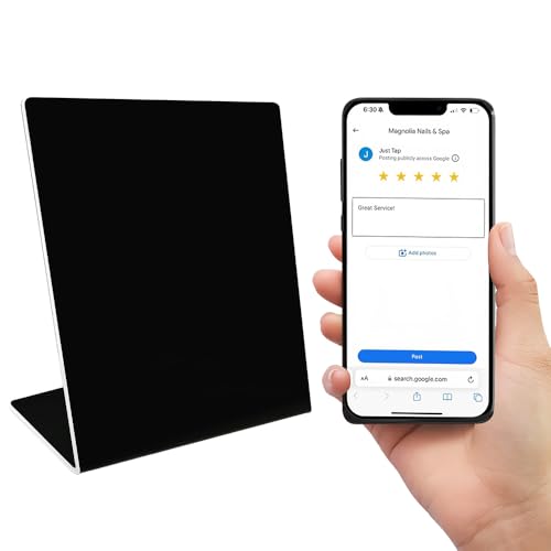 Google Review Tap Card Stand (Black NFC Card)