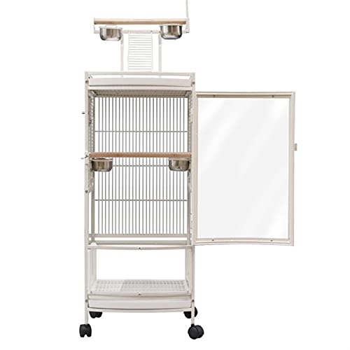 Tiiiopkvvv QS3/40560 L Bird Cage Double Layer Bird House Outdoor Plastic Large Bird Cage Cockatoo Canary Parrot Macaw Cage thumb #2