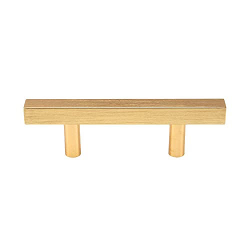 Tighall 2PCS Gold Square Drawer Handle Modern Cabinet Pulls Bar Ladder Pull Shower Glass Sliding Barn Door Handle Furniture Hardware 4.7" Length, 2.5" Hole Center by Tighall - Image 4